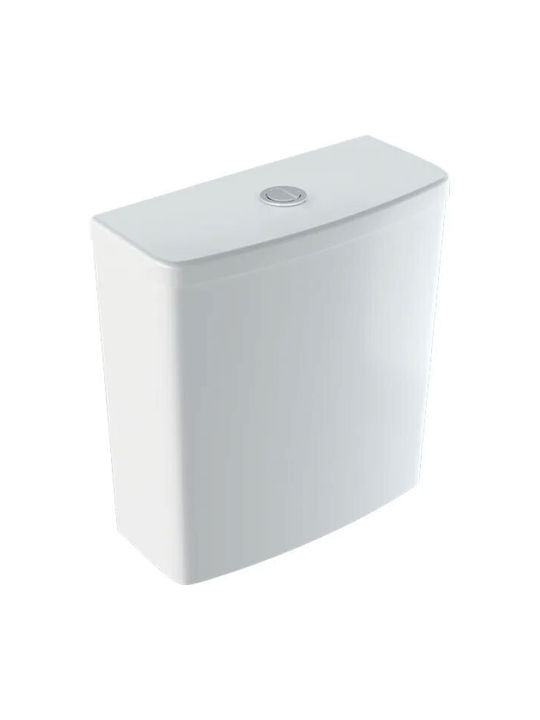 Geberit Selnova Square Toaletă de podea cu sistem de descărcare cu Capac Închidere lentă Albă
