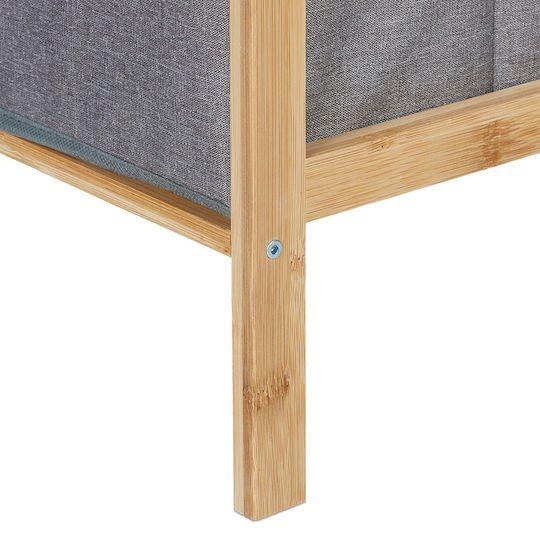 Relaxdays Cabinet de baie Mobilier pentru baie L76xA43xÎ27cm Lemn natural