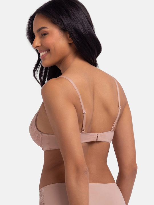 Push Up Bra Underwire Pink-black