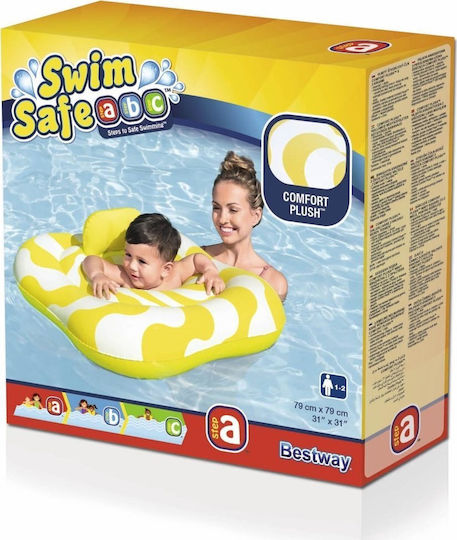 Bestway Kids' Swim Ring with Diameter 76cm. from 1 Years Old Yellow