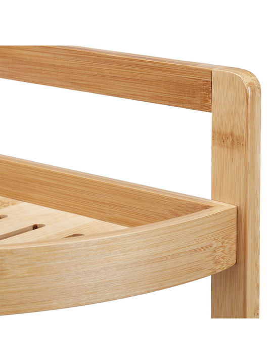 Relaxdays Colțar Rafturi de baie Raft Baie Bambus 90x36.5x26cm