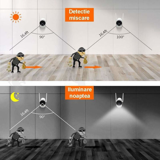 IP Überwachungskamera Wi-Fi Full HD 1080p Wasserdicht mit Zwei-Wege-Kommunikation
