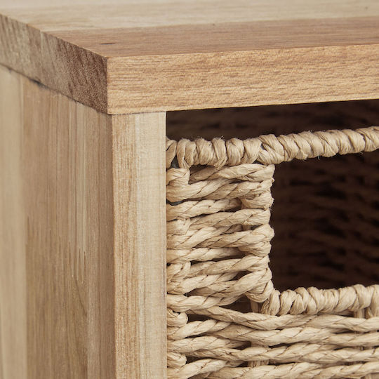 Relaxdays Floor Bathroom Shelf Wooden 16x31x18cm Brown