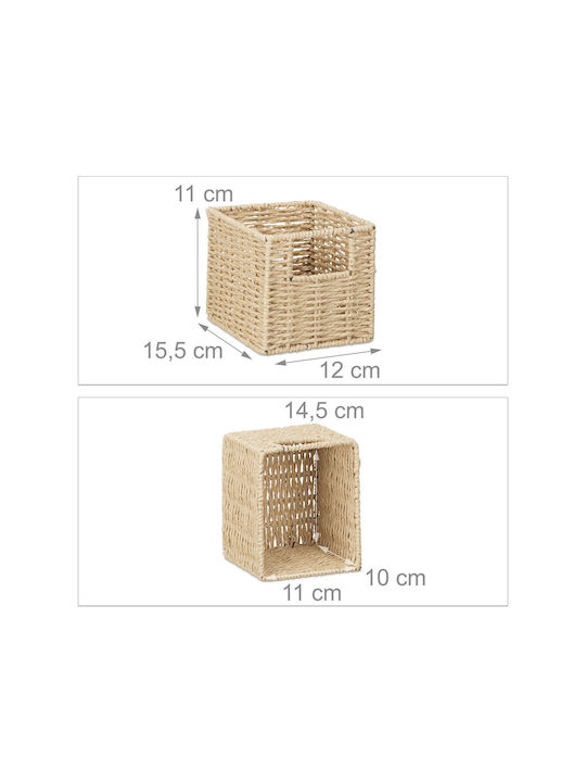 Relaxdays Επιδαπέδια Ραφιέρα Μπάνιου Ξύλινη 16x31x18cm Καφέ
