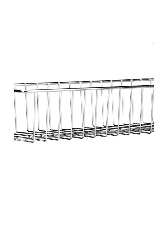 Relaxdays Montat pe perete Raft Baie Metal 112x45x23cm Argintie
