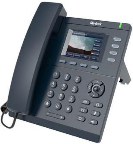 Htek UC921P Verkabelt IP-Telefon mit 4 Linien in Schwarz