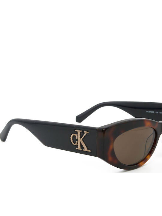 Calvin Klein Women's Sunglasses with Brown Plastic Frame and Brown Lens CK24626S 235