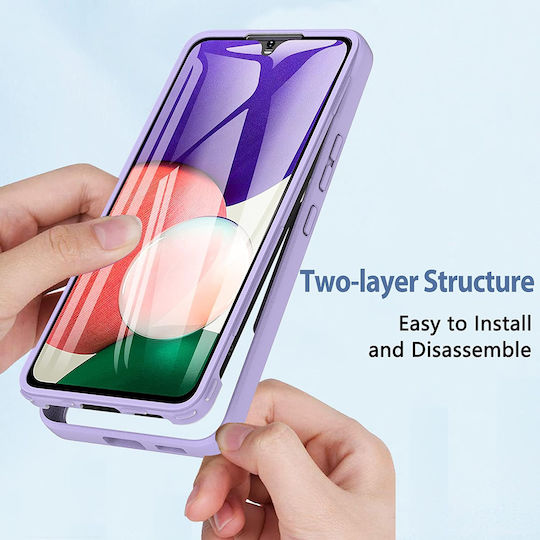 Techsuit ColorVerse 360 Vollschutz Silikon Set mit gehärtetem Glas Lila (Redmi Note 14 Pro 5G / Poco X7)