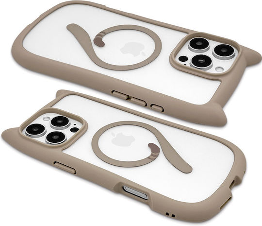 Erbord Umschlag Rückseite Kunststoff / Silikon 0.3mm mit Band Gray (iPhone 17 Pro / iPhone 16 Pro)