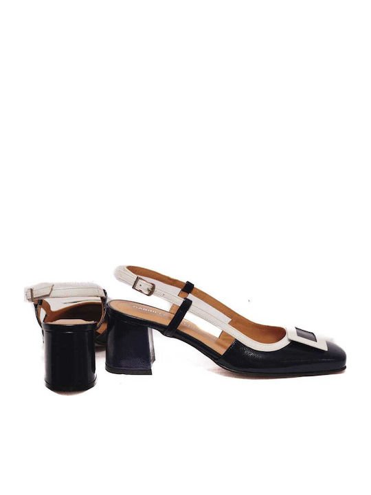 Patent Leather Blue Medium Heels