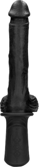 Shots Hand Held Liquid Silicone Vibrating Mini Ρεαλιστικός Δονητής 13cm Μαύρος