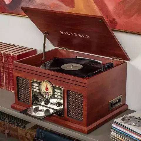 Victrola Pick-Up cu Preamp și Difuzoare încorporate Maro