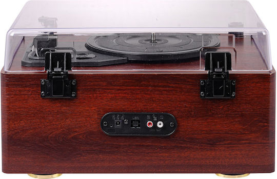 Trevi Tt1030 Turntables with Preamp and Built-in Speakers Brown