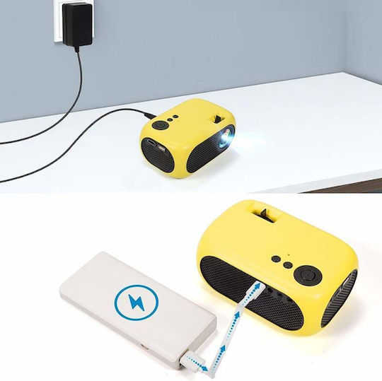 Mini Projector LCD LED Lamp Yellow