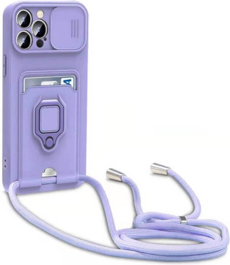 Bodycell Multifunction Back Cover Plastic with Strap and Card Slot Purple (Xiaomi Mi 11 Lite / 11 Lite 5G / 11 Lite 5G NE)