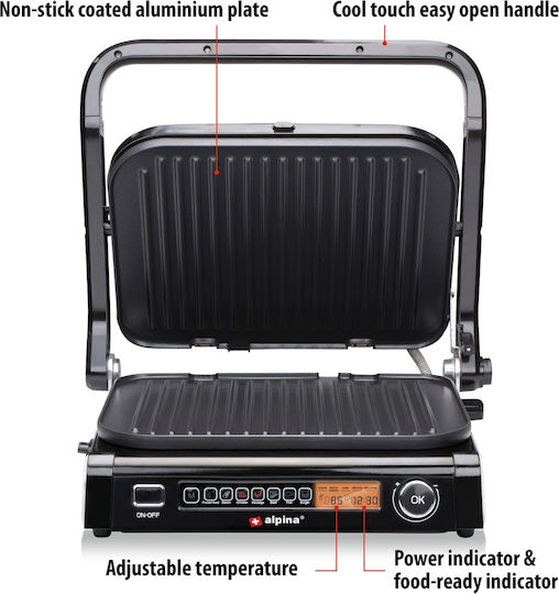Alpina Appliances Sandwich Maker Grill 2100W 06451329