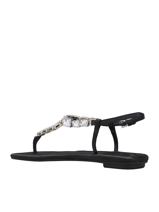 Dynasti9 Women's Flat Sandals in Black Color