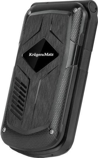 Kruger & Matz IRON 5 Flip Dual SIM Мобилен Телефон с Големи Бутони Черен