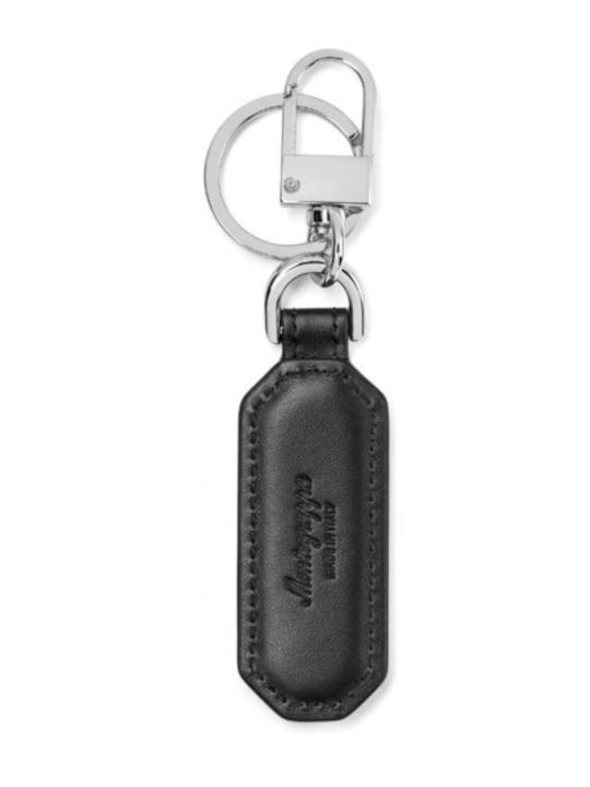 Montegrappa Rechteckiger Weicher Leder-Schlüsselhalter Schwarz