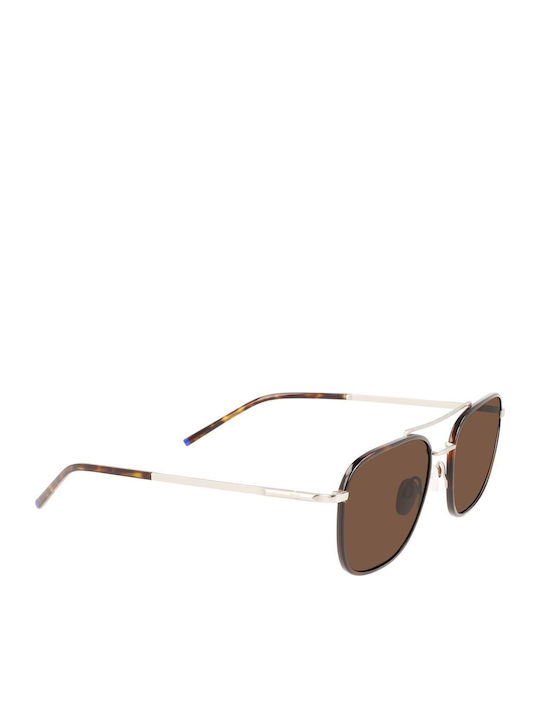 Zeiss Unisex Sunglasses with Brown Tartaruga Metal Frame and Brown Lens S0390317