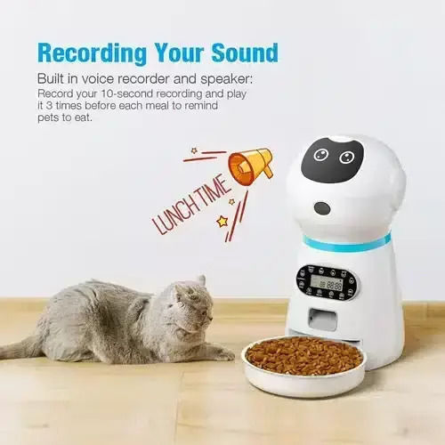 ForHome Автоматичен Неръждаем Хранилка за Куче & Котка 3.5lt в Бял Цвят