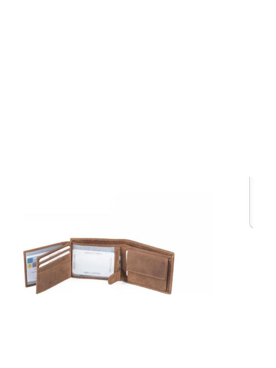 HU Leather Men's Wallet Classic Tabac Brown