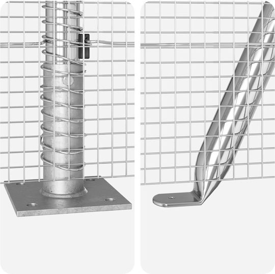 vidaXL Wire Fencing Galvanized Silver 1.5x25m