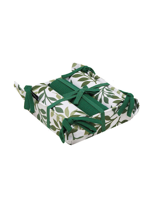 Kentia Kentia Pane 253 Towel from 100% Cotton in Green Color 40x70cm 4pcs