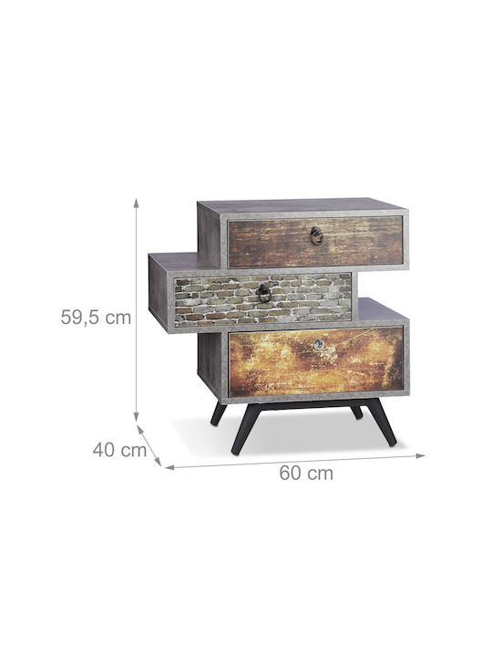 Drawers Storage Wooden L60xW40xH59.5cm