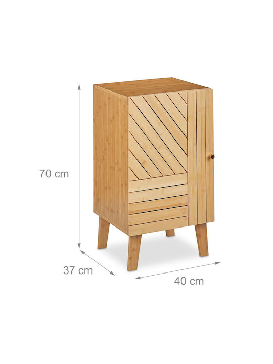 Nachttisch aus Bambus Braun 40x37x70cm