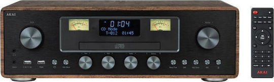 Akai Proffesional Ηχοσύστημα 2.0 AM-100 με CD Player και Bluetooth Μαύρο