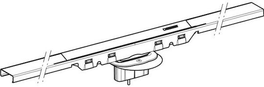 Geberit Cleanline50 Shower Channel 154.447.ks.2 Silver Brushed Matte Inox