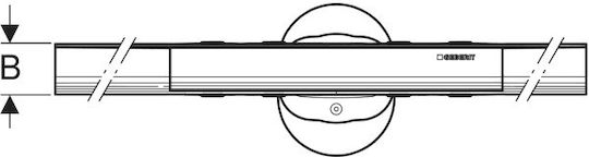Geberit Cleanline50 Shower Channel 154.447.ks.2 Silver Brushed Matte Inox