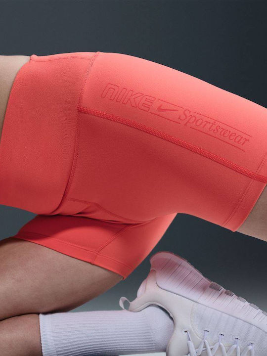 Dri-Fit One Training Women's Leggings Shorts High Waist Magic Ember