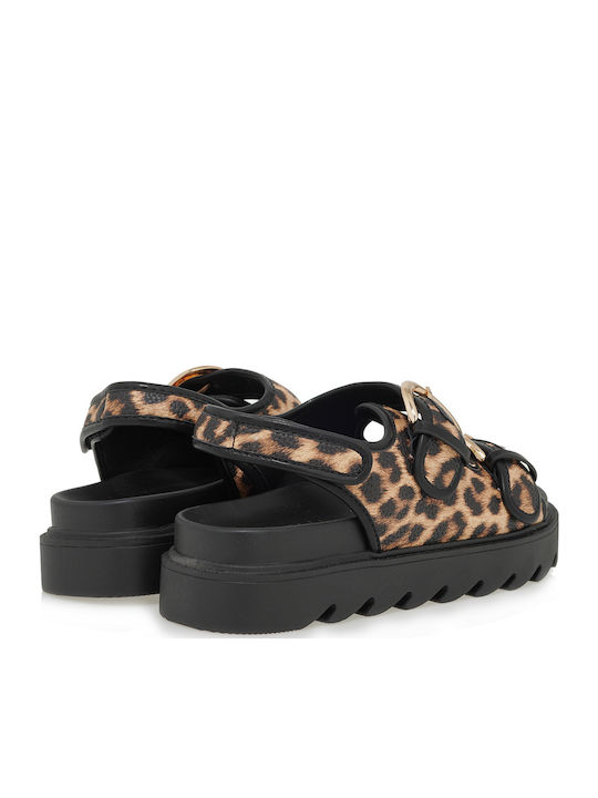 Women's Flat Sandals Flatforms in Black Color