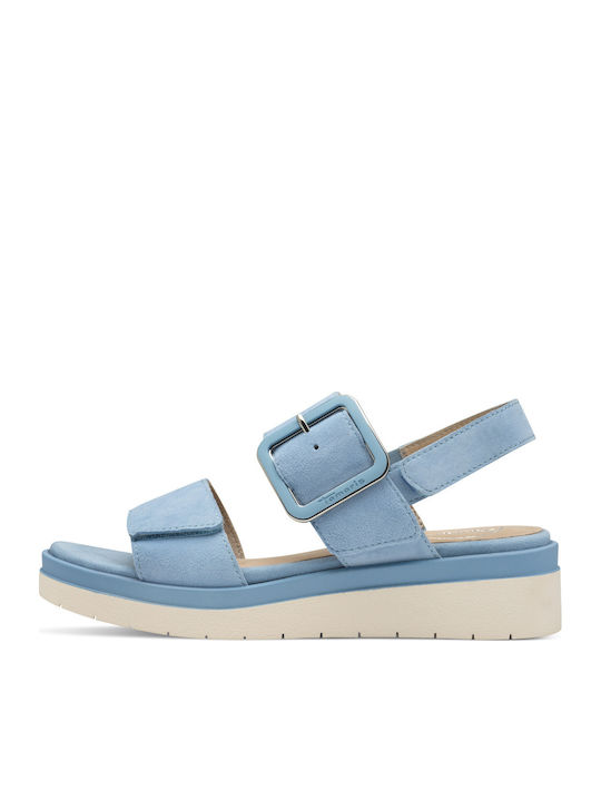 Damenplattformen Hellblau