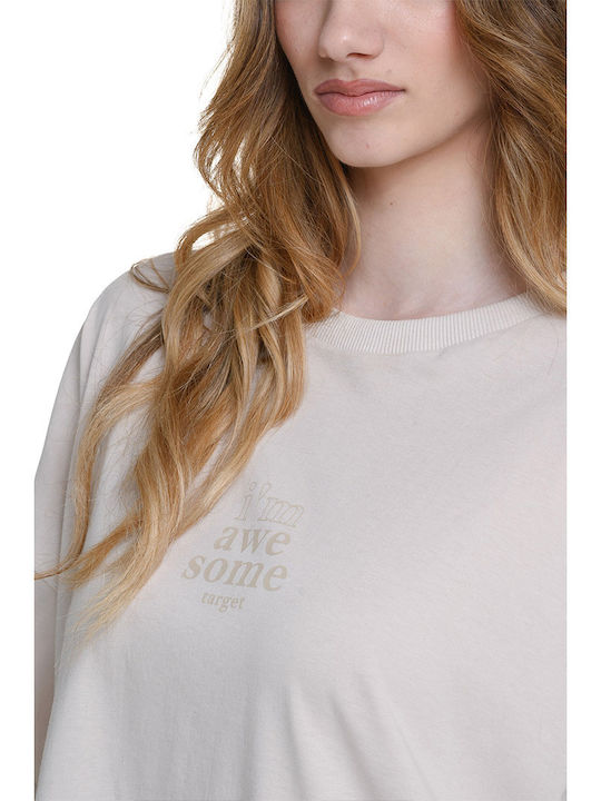 Дамска T-shirt Екру