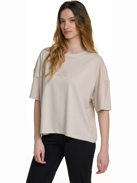 Дамска T-shirt Екру