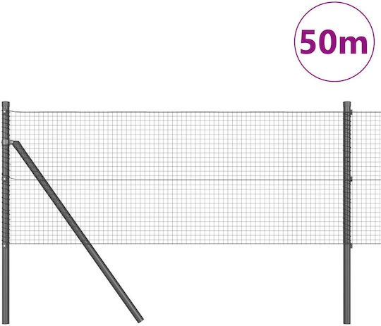 vidaXL Συρματόπλεγμα Γκρι 0.8x50m
