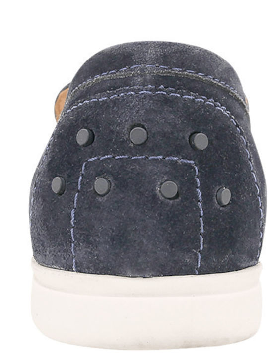Suede Ανδρικά Loafers σε Μπλε Χρώμα