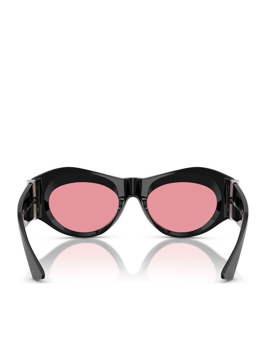 Versace Women's Sunglasses with Black Plastic Frame and Pink Lens