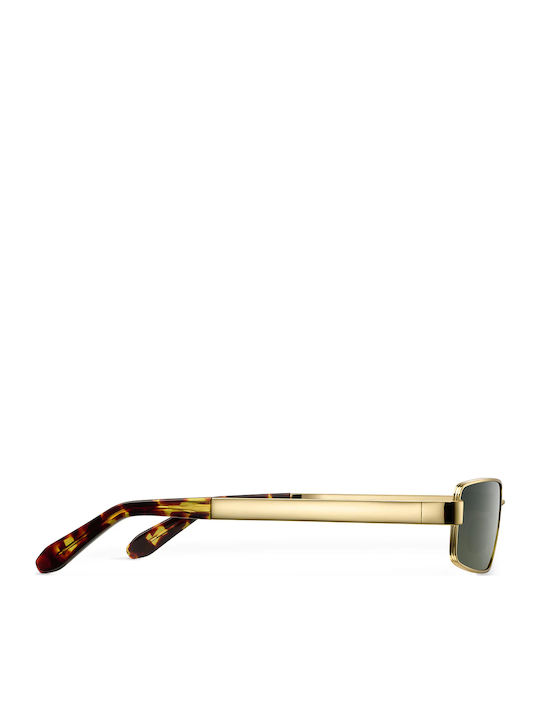 Meller Laila Unisex Sunglasses with Gold Metallic Frame and Grey Lens