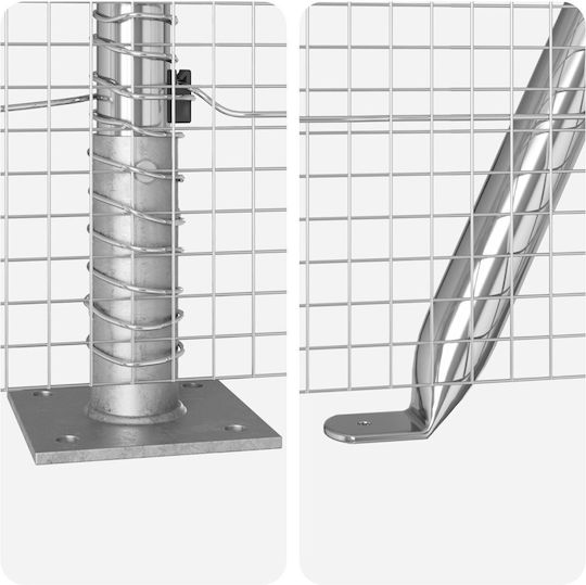vidaXL Συρματόπλεγμα Γαλβανιζέ Σετ Ασημί 0.5x10m