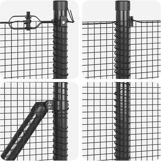 vidaXL Plasă de sârmă Module Gri 1x10m