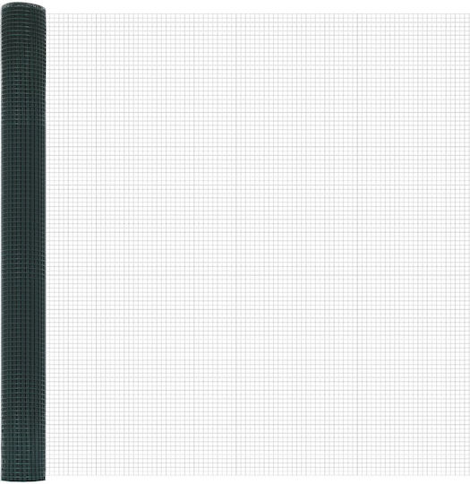 vidaXL Plasă de sârmă Galvanizat cu Îmbrăcăminte din PVC Module Verde 1.5x10m