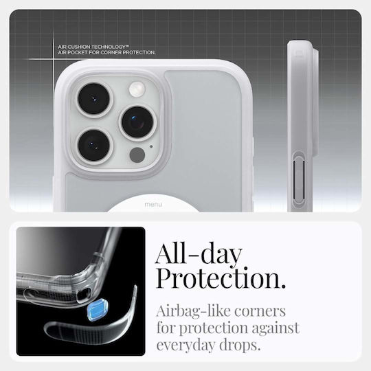 Spigen Ultra Hybrid Back Cover Σιλικόνης / Πλαστικό 2mm Ασημί (iPhone 16 Pro)