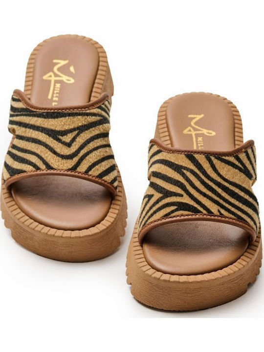 Leather Women's Flat Sandals Anatomic ANIMAL