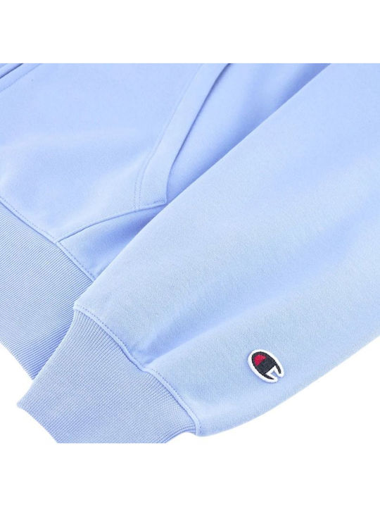 Women's Sweatshirt Jacket Hooded Light Blue