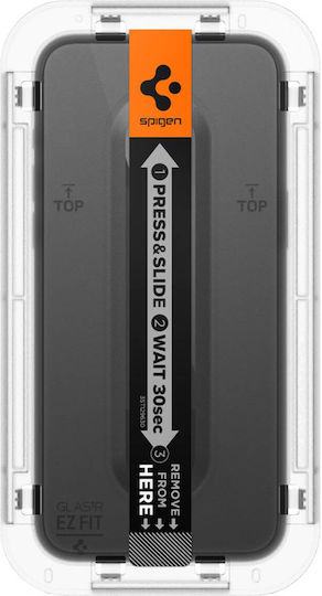 Spigen Glas.Tr 0.3mm Vollflächig gehärtetes Glas Schwarz (iPhone 15)