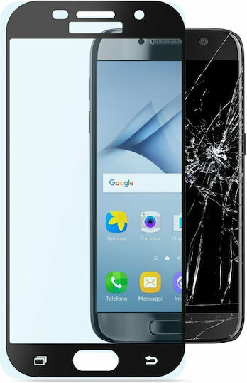 Cellular Line Full Face Tempered Glass Μαύρο (Galaxy A3 2017)